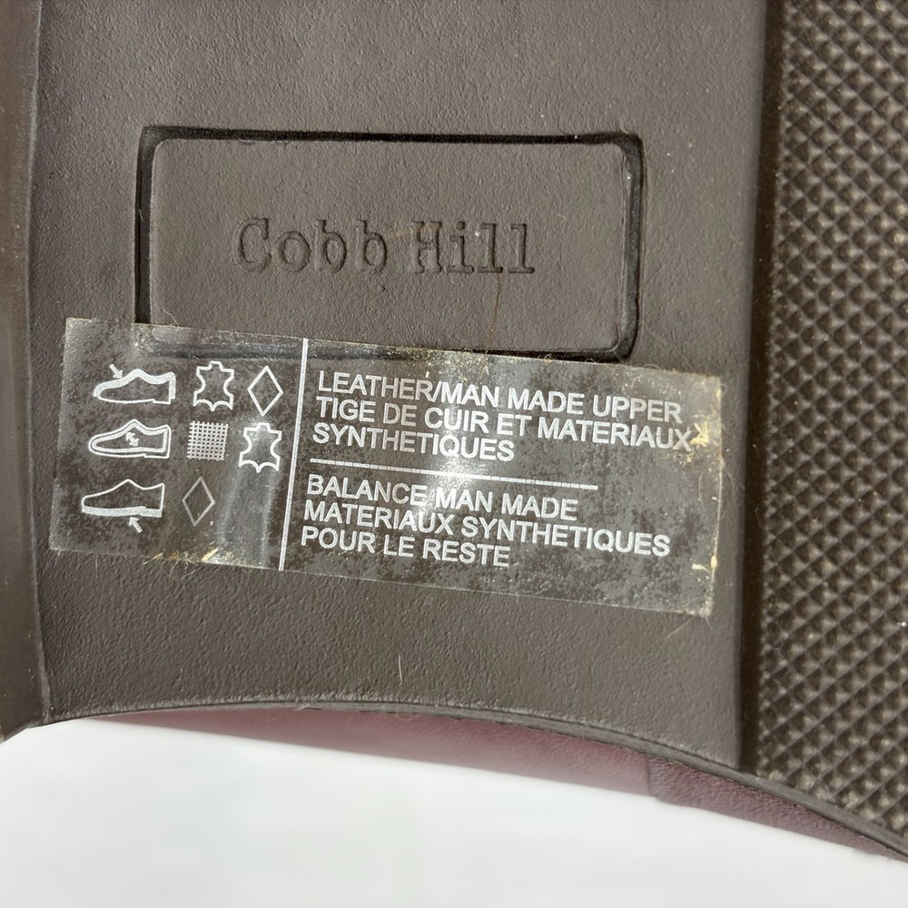 Cobb Hill by Rockport Womens 6.5 Janney Penny Loafers Burgundy Leather Lug Sole - Picture 9 of 11